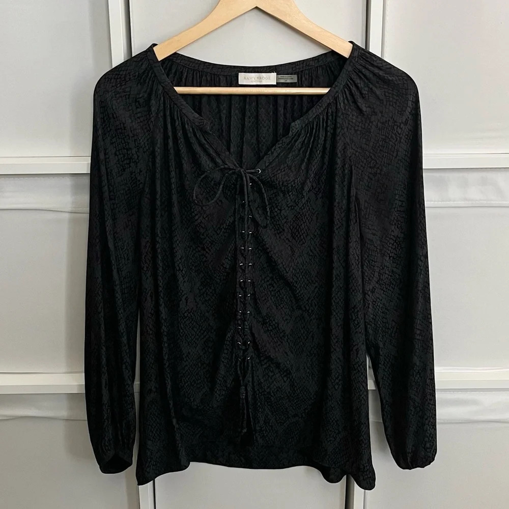 Ramy Brook Black Blouse